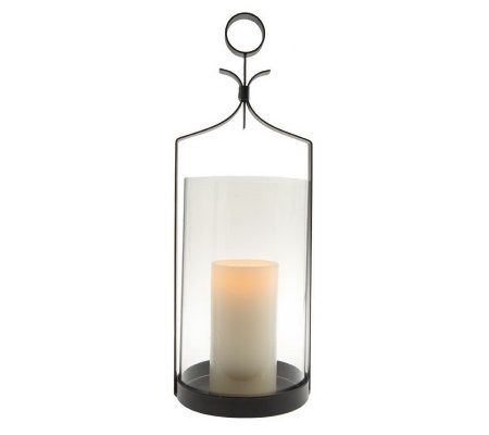 HomeReflections Glass Wall Sconce with FlamelessCandle with Timer - Page 1 QVC.com